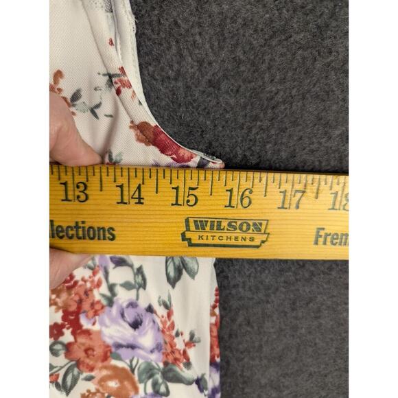 Apt. 9 Women's Top Size M Sleeveless Multicolored Floral Round Neck - Picture 3 of 8